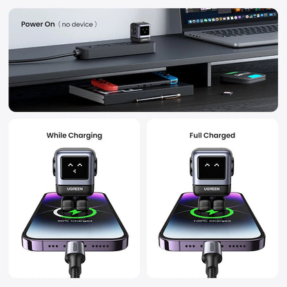 【US Plug】 65W 30W Gan Charger Robot Design PD3.0 Fast Charger QC4.0 3.0 PPS for Iphone 16 15 14 Pro Macbook Laptop Tablets