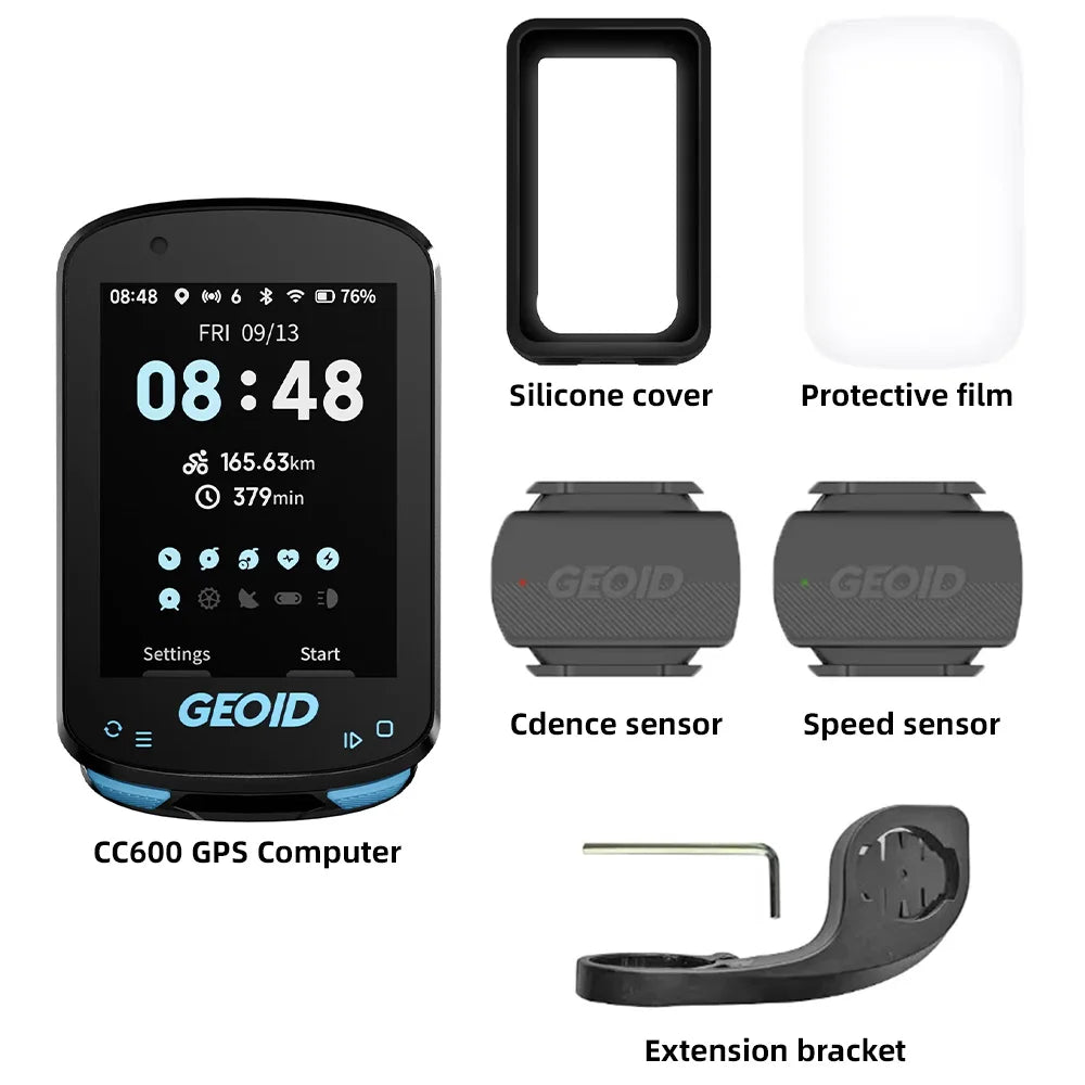 CC600 Color Screen Bike Computer Smart Navigation GPS Wireless Bicycle Speedometer WIFI ANT+ 11 Languages Cycling Odometer