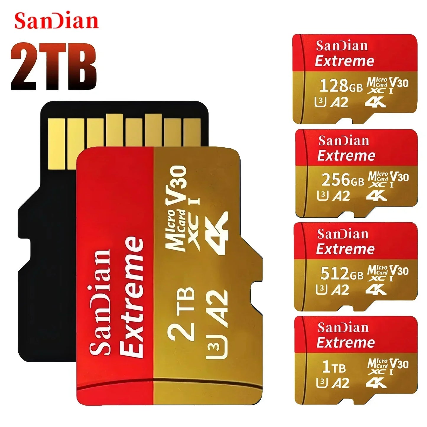 Class10 Original Memory Card TF Flash Card 256GB 512GB 1TB Large Capacity Sd Cards Mirco TF Cards for Pc/Camera/Phone/Drone